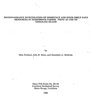 Sand Resources in Terrebonne Parish La