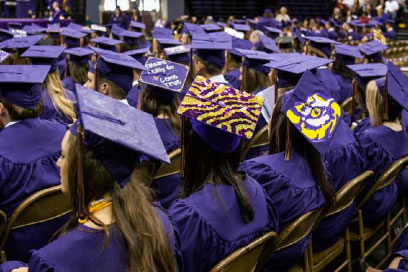 graduates in cap and gown