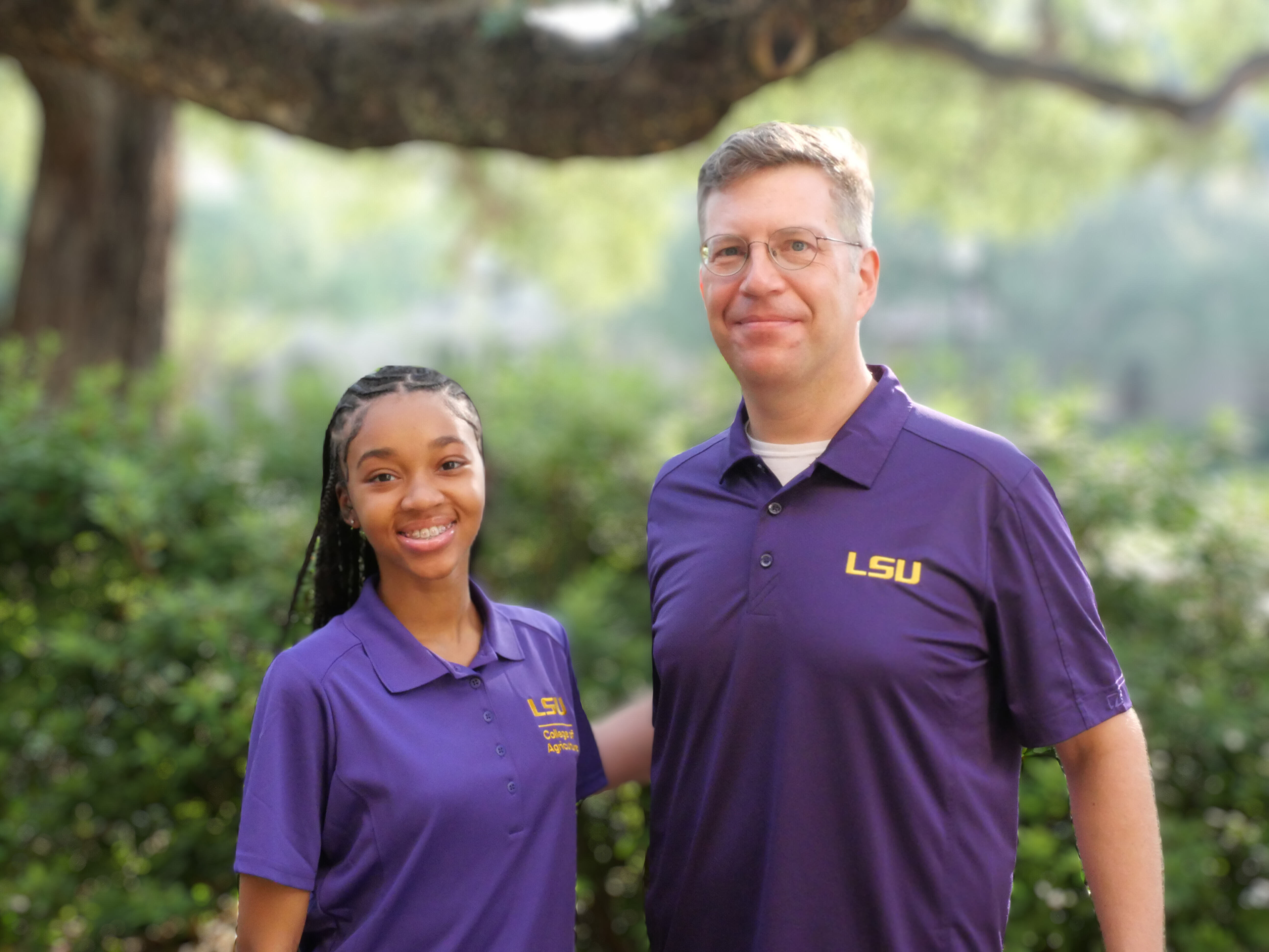 Dr. Kaller stands with peer mentor, Laila Balogun