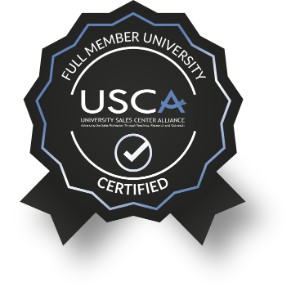 Ribbon denoting full membership in the University Sales Center Alliance