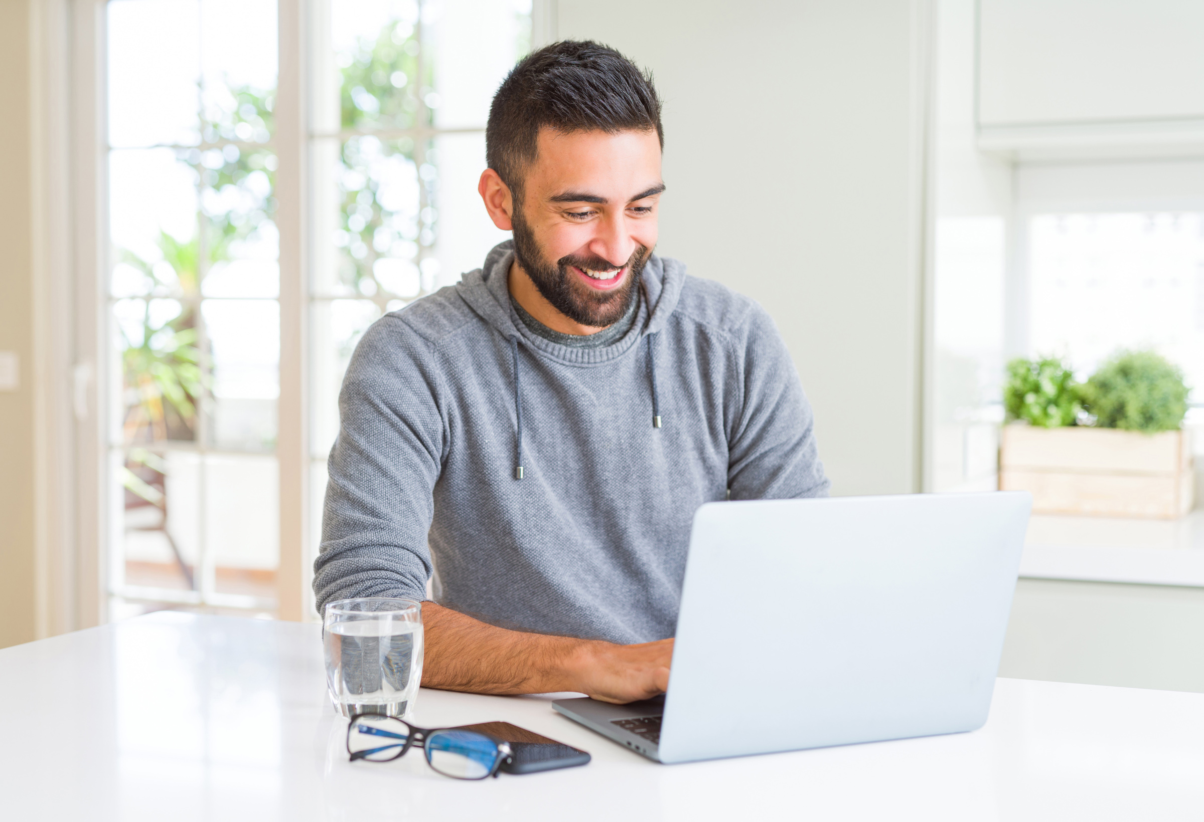 Male on laptop